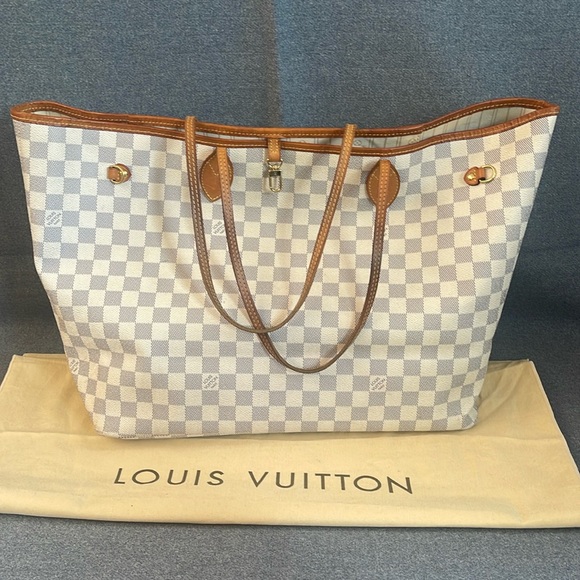 Authentic Louis Vuitton Neverfull GM Damier Azur - Picture 1 of 16